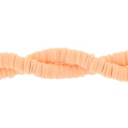 Cuentas arandalas Heishi de arcilla polimérica 6x1 mm Salmón x39 cm