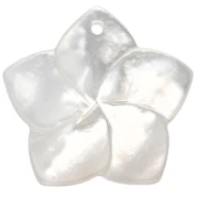Colgante de flor de nácar 19,5 x 20 mm - Natural x1