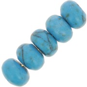 Cuentas Turchese imitación rondel 8x5 mm x15
