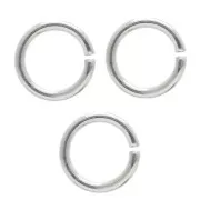 Anillas abiertas 7x1 mm Fabricación Europea - chapado en plata fina x50