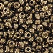 Cuentas de Rocalla Preciosa 11/0 2 mm - Bronce dorado x 250 g