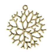 Entrepieza coral 24x21 mm para hacer joyas DIY - Dorado con oro fino x1|raw }}