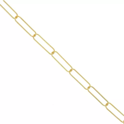 Cadena eslabones rectangulares 6 mm Dorado x50 cm