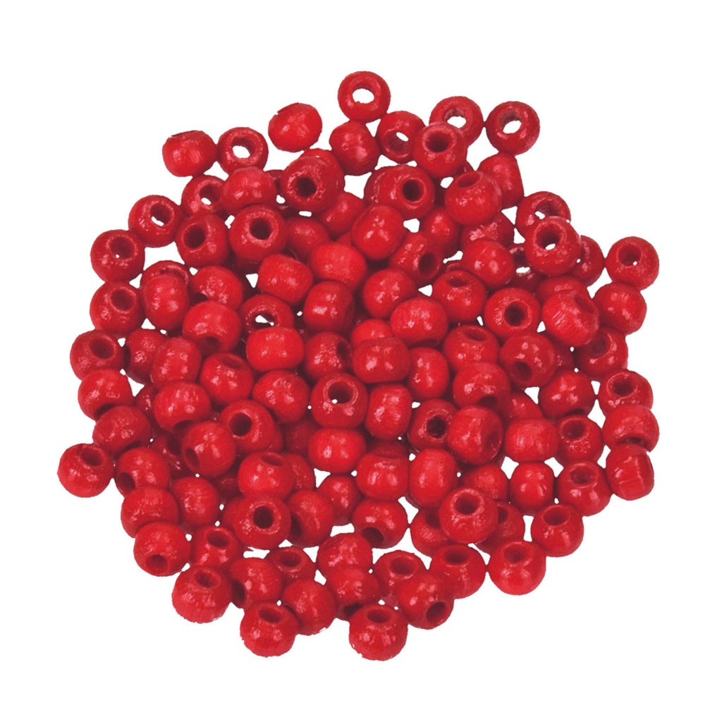 Redondas de madera 4 mm Rojo x150 - Perles & Co