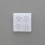 Molde silicono de inclusión en resina 48x48 mm - forma Flor de Cereza x1
