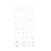 Pegatinas adhesivas - Signos astrológicos dorados para accesorios y joyas resina