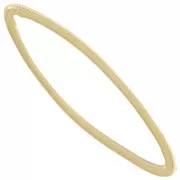 Entrepieza oval 29x8 mm - Dorado con oro fino x6