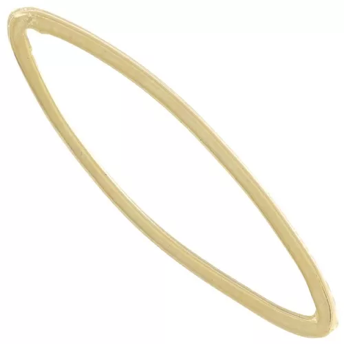 Entrepieza oval 29x8 mm - Dorado con oro fino x6