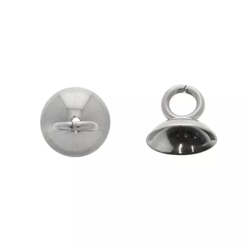 Casquilla anilla abierta para resina y arcilla polimérica 8 mm Acero Inox 304 x10