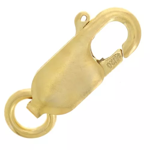 Cierre de langosta largo de 12 mm con baño de oro (oro laminado) x1