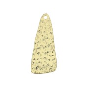 Dije triangular martillado para hacer joyas de fantasía 25x10mm - Dorado x1