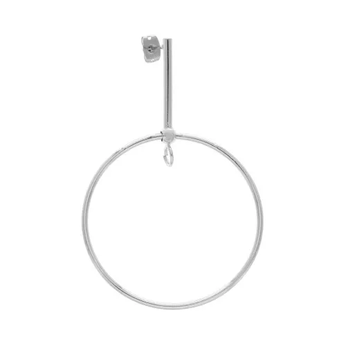 Ganchos para Pendientes con anilla de latón 61x40mm - Rodiado x2