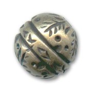 Cuenta metálica de bronce de 10 mm x1