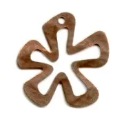 Dije design hueco 20 mm cobre antiguo x1