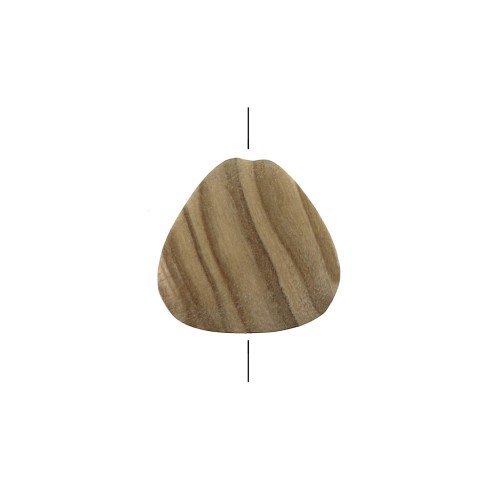 Cuenta de madera olivo - forma triangular 14 mm para hacer joyas DIY x1