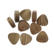 Cuenta de madera olivo - forma triangular 14 mm para hacer joyas DIY x1