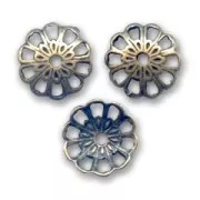 Cuencos flor calados - 12 mm bronce x4
