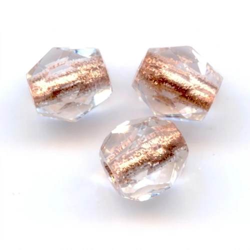 Facetadas 3 mm Crystal Copper Lined x50