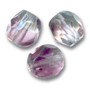 Facetadas 3 mm Crystal/Amethyst x50