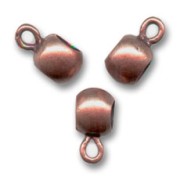 Bolas metal con enganche para dijes 6x4 mm cobre antiguo x6