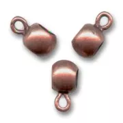 Bolas metal con enganche para dijes 6x4 mm cobre antiguo x6