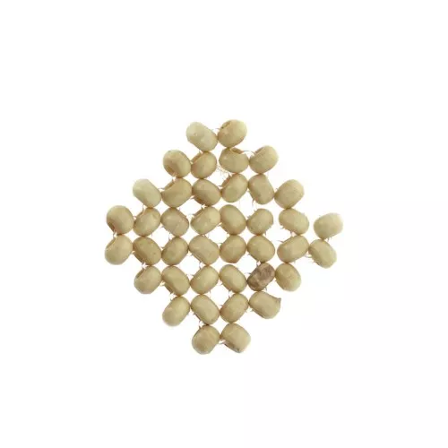 Entrepieza/Colgante rombo de cuentas de madera 34 mm para hacer joyas x1