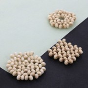 Entrepieza/Colgante disque calado de cuentas de madera 30 mm x1