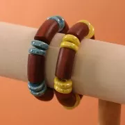 Cuentas arandalas Heishi 15 mm Negro x1