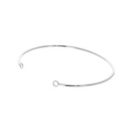 Pulsera jonc ovalado 2 anillas 59x48 mm a decorar- Plateado x1|raw }}