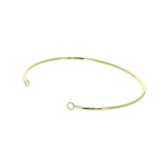 Pulsera jonc ovalado 2 anillas 59x48 mm a decorar - Dorado x1
