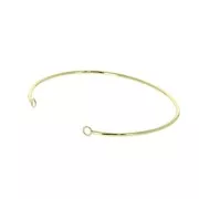 Pulsera jonc ovalado 2 anillas 59x48 mm a decorar - Dorado x1