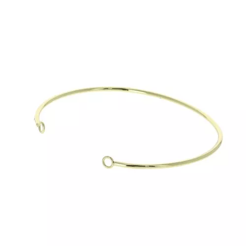 Pulsera jonc ovalado 2 anillas 59x48 mm a decorar - Dorado x1