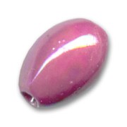 Oliva de cerámica 18x13 mm Fucsia irisado