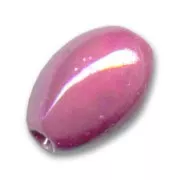 Oliva de cerámica 18x13 mm Fucsia irisado