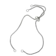 Pulsera ajustable para entrepieza - eslabón veneciana 21 cm - Rodiado x1