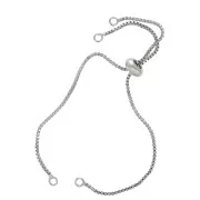 Pulsera ajustable para entrepieza - eslabón veneciana 21 cm - Rodiado x1