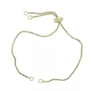 Pulsera ajustable para entrepieza - eslabón veneciana 21 cm - Dorado x1