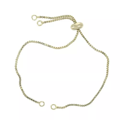 Pulsera ajustable para entrepieza - eslabón veneciana 21 cm - Dorado x1