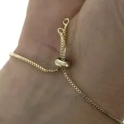 Pulsera ajustable para entrepieza - eslabón veneciana 21 cm - Dorado x1