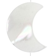 Cuentas luna 12x9,5 mm - Natural x4