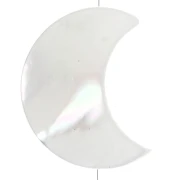 Cuentas luna 12x9,5 mm - Natural x4
