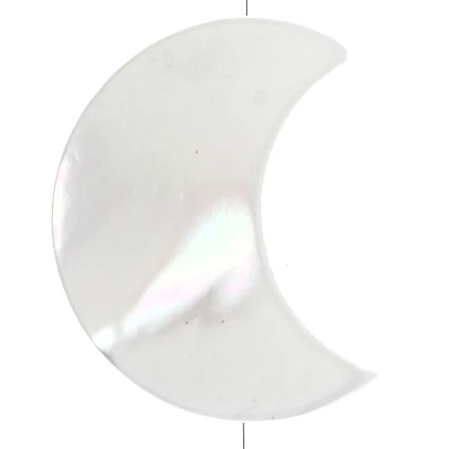 Cuentas luna 12x9,5 mm - Natural x4