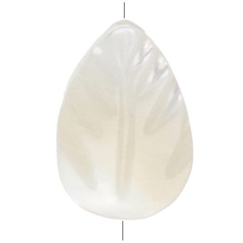 Cuentas de nácar - Hojas - 9,5x6. mm - para crear bisutería x4