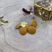 Botón de pie para la costura de metal  Atelier Brunette Gem 9 mm Ochre x1|raw }}