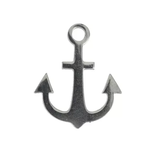 Dije Ancla 14x12 mm De Acero Inox para hacer joyas de fantasía x1