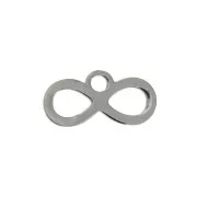 Dije Infinito 6x12 mm De Acero Inox para hacer joyas de fantasía x1