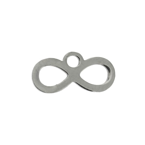 Dije Infinito 6x12 mm De Acero Inox para hacer joyas de fantasía x1