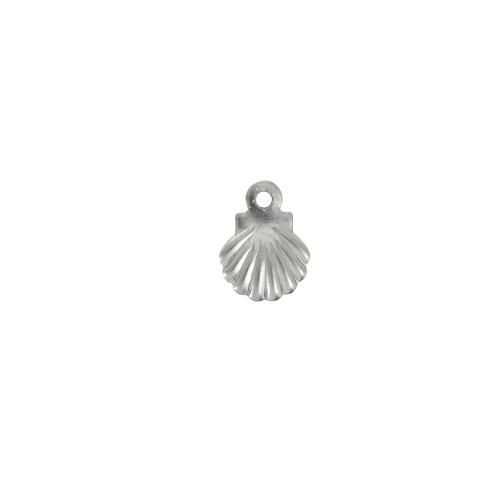 Mini colgantes de concha 7,5x6 mm - Acero inoxidable 316L x10