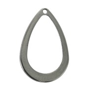 Colgantes gotas 17x11 mm De Acero Inox para hacer joyas de fantasía x10