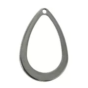 Colgantes gotas 17x11 mm De Acero Inox para hacer joyas de fantasía x10